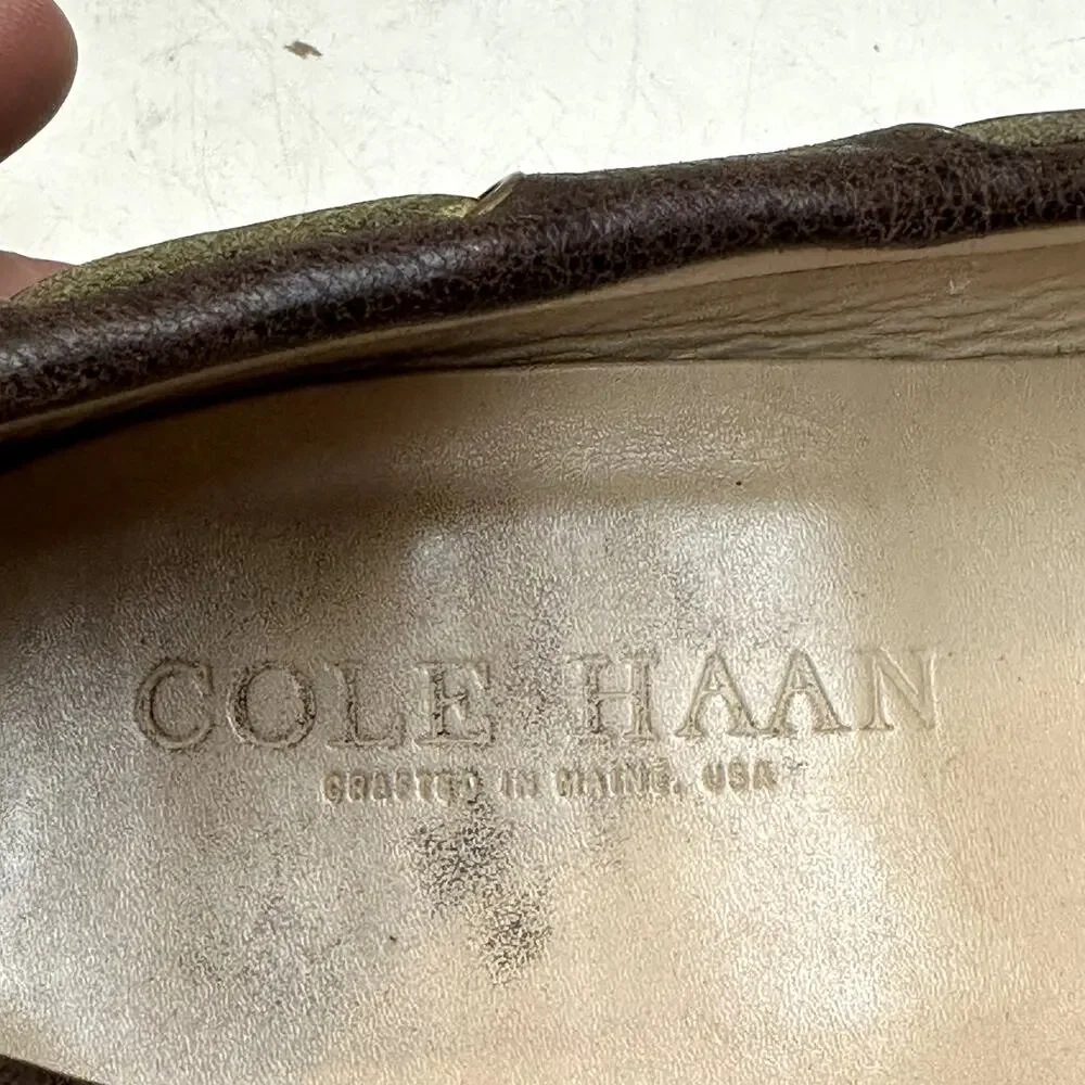 VERY GOOD Rancourt & Co. x Cole Haan Brown Driver Moccasin Maine USA 9.5 D